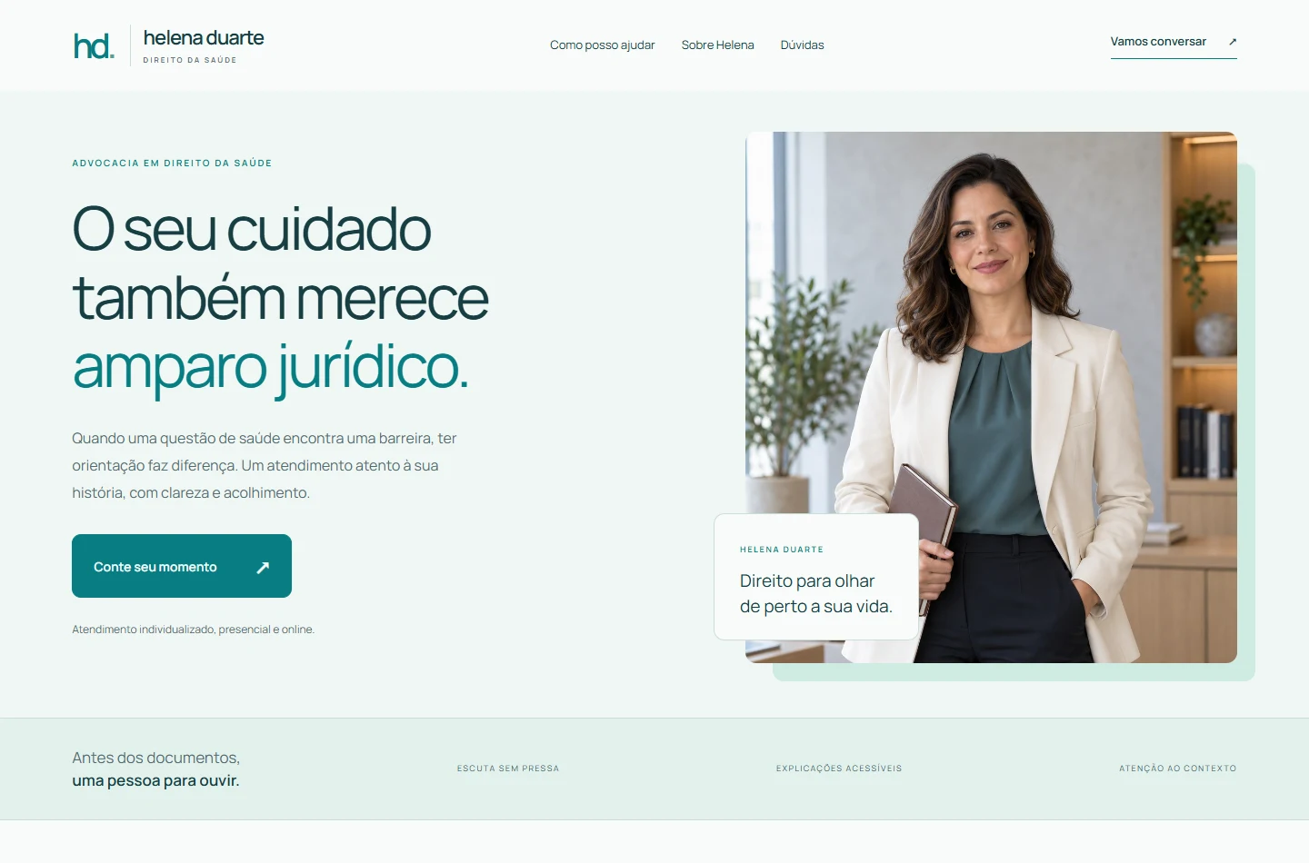 Print real do site de Direito da Saúde